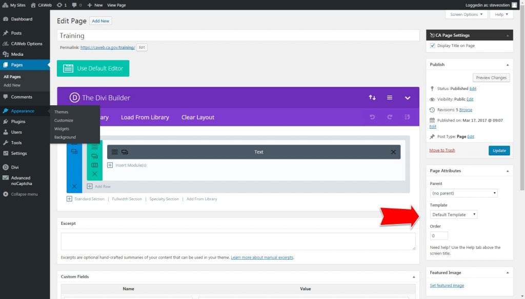 Switch to a New Version of State Template CA